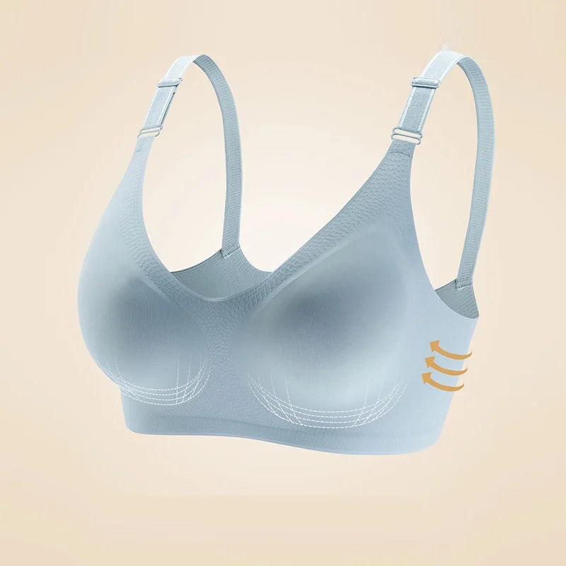 Experience Comfort and Elegance with Our Women's Seamless Deep V Wireless Bra - Perfect for Everyday Wear!