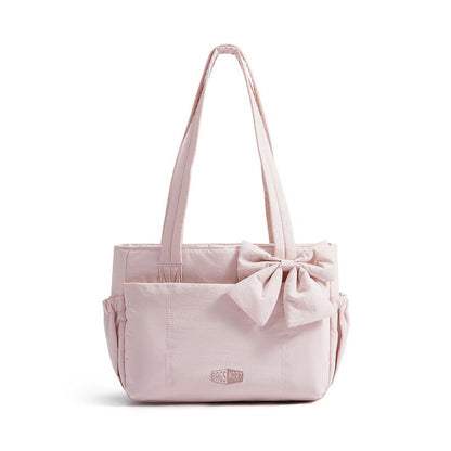 【NEW IN】BAGSMART Crush Bow Compact Tote Bag for Women-13"Laptop Friendly Lightweight Puffy Handbag with Cute Bow & Multiple Compartments for Travel Work Beach Gym Tiktokshopfalldealsforyou