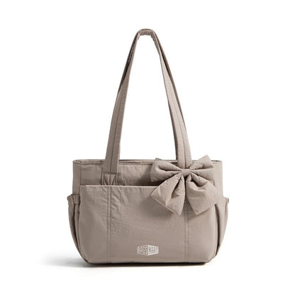 【NEW IN】BAGSMART Crush Bow Compact Tote Bag for Women-13"Laptop Friendly Lightweight Puffy Handbag with Cute Bow & Multiple Compartments for Travel Work Beach Gym Tiktokshopfalldealsforyou